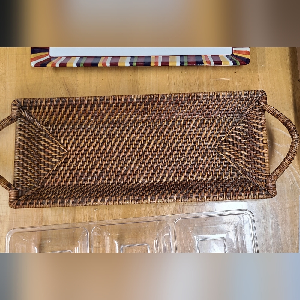 Pampered Chef woven selections basket & inserts